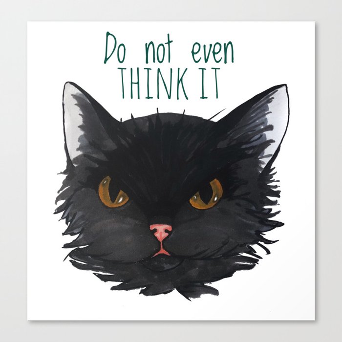 Don't Even Think About It Canvas Print