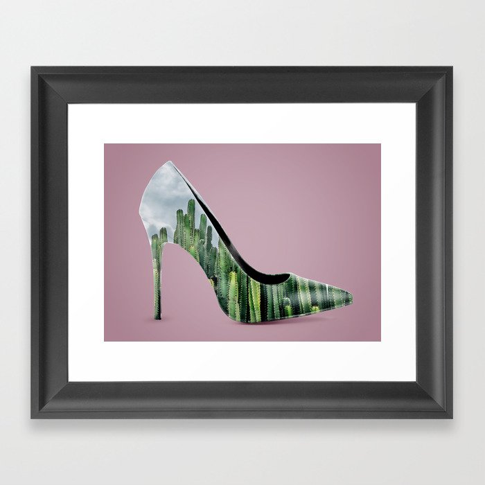 Cactus heel Framed Art Print
