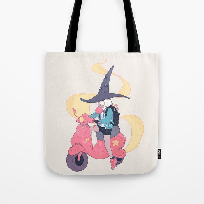 Scooter Witch Tote Bag