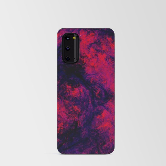 Dark Red and Purple Abstract Splash Digital Artwork Android Card Case