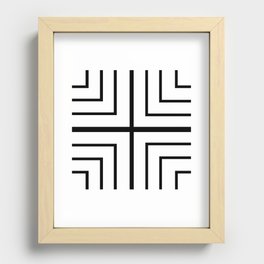 Square - Black and White Recessed Framed Print