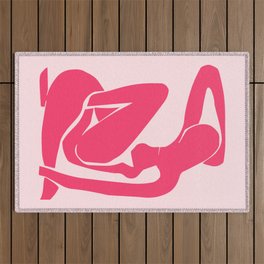 Pink Matisse Nude, Art Decoration Outdoor Rug