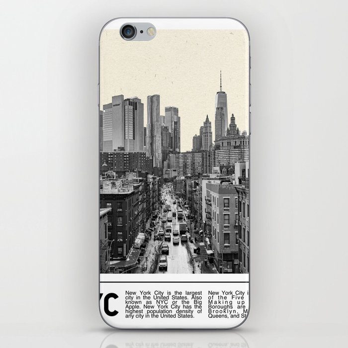 New York City Skyline Minimalist iPhone Skin