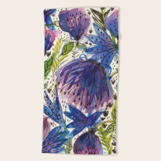 Wild Flowers Beach Towel