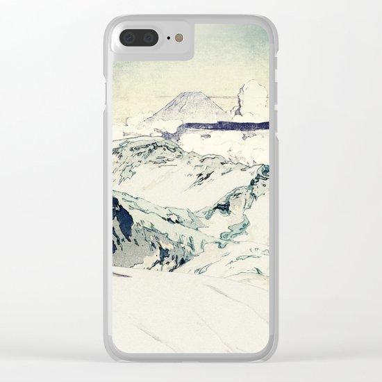 Flight Over Yatsugate Clear iPhone Case
