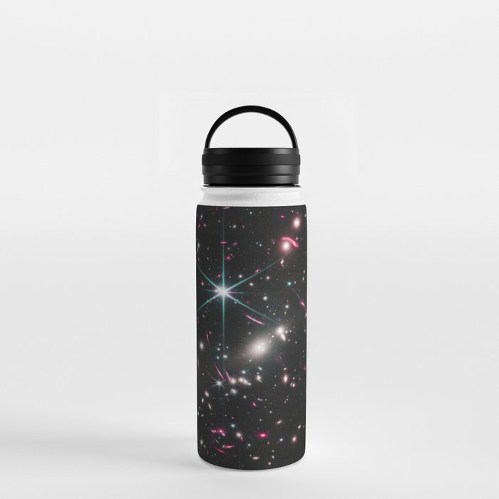 Galaxies of the Universe pink blue Webb Telescope First Image Water Bottle