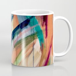 Brave: A colorful and energetic mixed media piece Mug