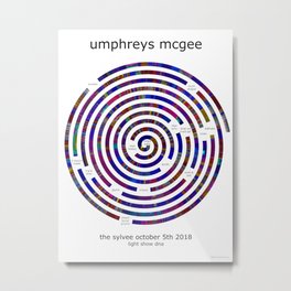 Umphrey's McGee Light Show DNA - The Sylvee Madison WI 10/05/2018 Metal Print