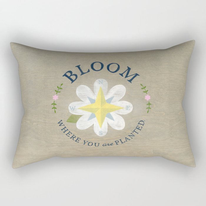 Bloom Where You Are Planted Rectangular Pillow
