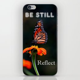 werBe Still - Butterfly and Mexican Sunflower iPhone Skin