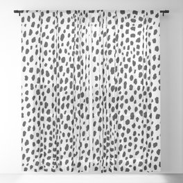 Dalmatian Spots (black/white) Sheer Curtain