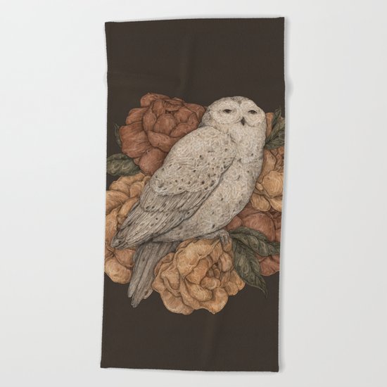 Snowy Owl Beach Towel