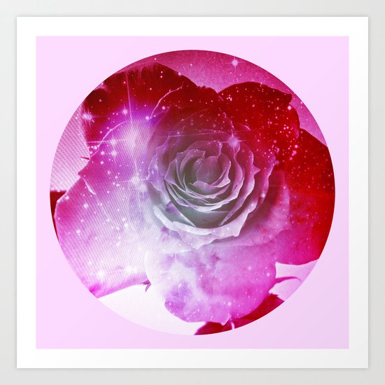 Digital Rose of Cosmos Art Print