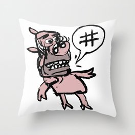 #Piggie Throw Pillow