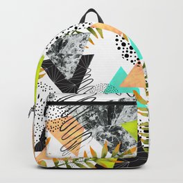 Triangles and plants Backpack
