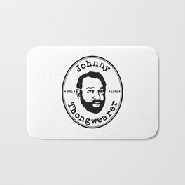 Johnny Thongwearer Bath Mat | Johnnythongwearer, Masculine, Man, Lumberjack, Graphicdesign, Moustache, Forhusband, Logo, Blackandwhite, Hipster 