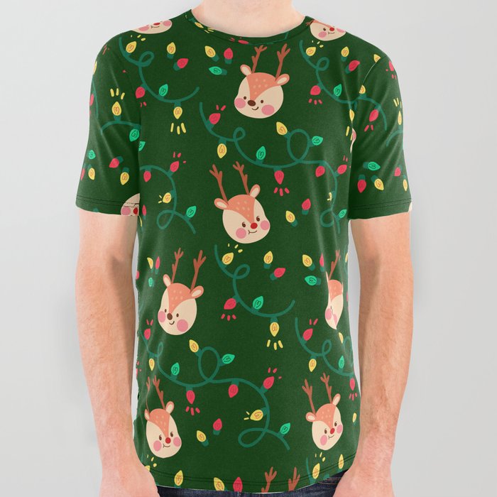 Christmas Pattern 21  All Over Graphic Tee