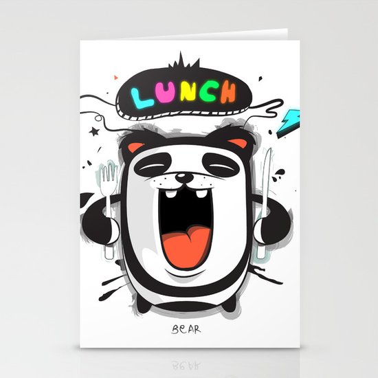 PANDA LUNCH TIME! Stationery Cards