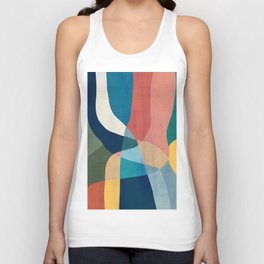 Waterfall and forest Unisex Tank Top