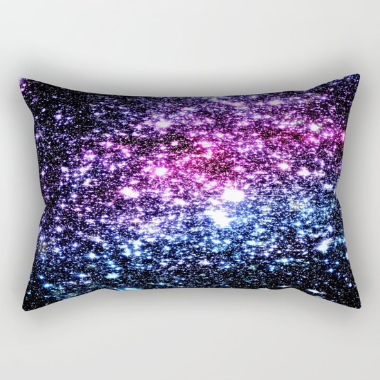 Cool Tone Galaxy Stars Rectangular Pillow