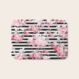 Coral Floral Bath Mats For Any Bathroom Decor Style Society6