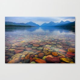 Rainbow Rocks Lake McDonald | Montana | Travel Photography | Landscape Photography |  Canvas Print