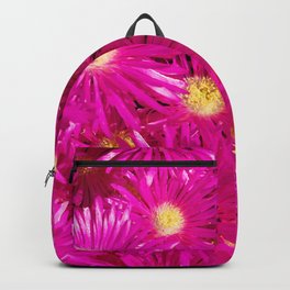 Candy Dance Backpack | Digital, Hairy Dewflower, Hot Pink, Floral, Natural, Vibrant, Botanical, Bright, Macro, Garden 