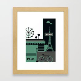 Bienvenue à Paris Framed Art Print