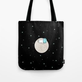Cat On A Moon Tote Bag