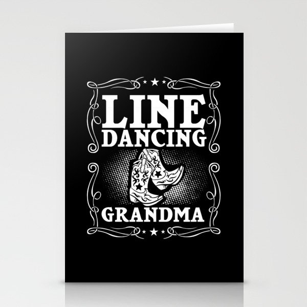 Line Dance Music Song Country Dancing Lessons Stationery Cards