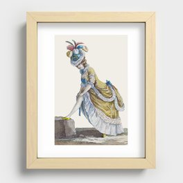 Bonjour Marie Antoinette Fashion Drawing Yellow Gown Recessed Framed Print