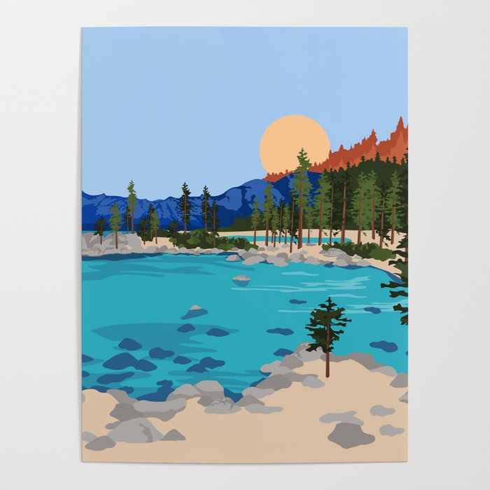 Sand Harbor Lake Tahoe Poster