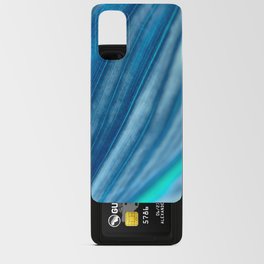 Sky Blue Vein Leaf Structure Macro Android Card Case