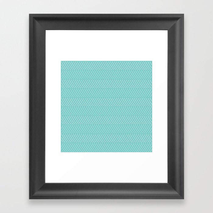 Blue Diagonal Framed Art Print