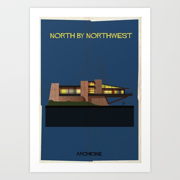 North by Northwest Directed by Alfred Hitchcock Art Print