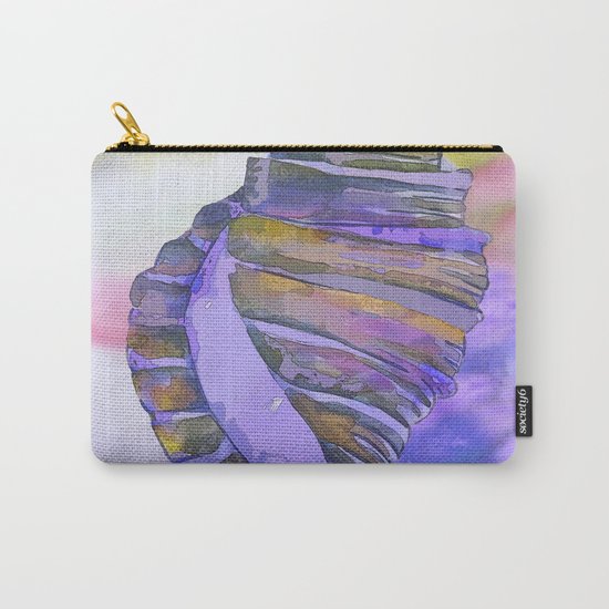 CONCH SEA SHELL PURPLE IMPRESSIONS Carry-All Pouch