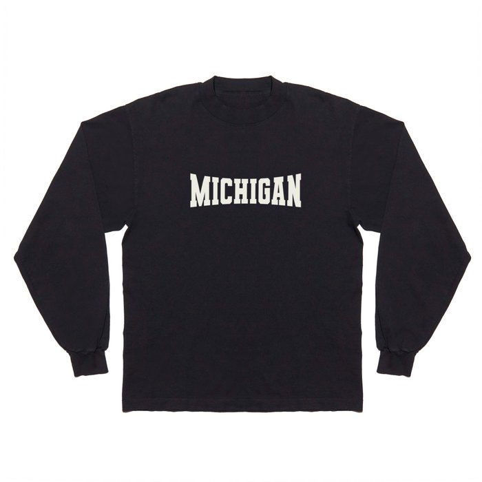 Michigan - Ivory Long Sleeve T Shirt
