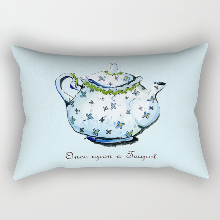 Once Upon A Teapot Rectangular Pillow