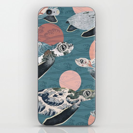 Sea Turtle Polka iPhone & iPod Skin