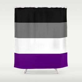 Seamless Repeating Asexual Pride Flag Pattern Shower Curtain