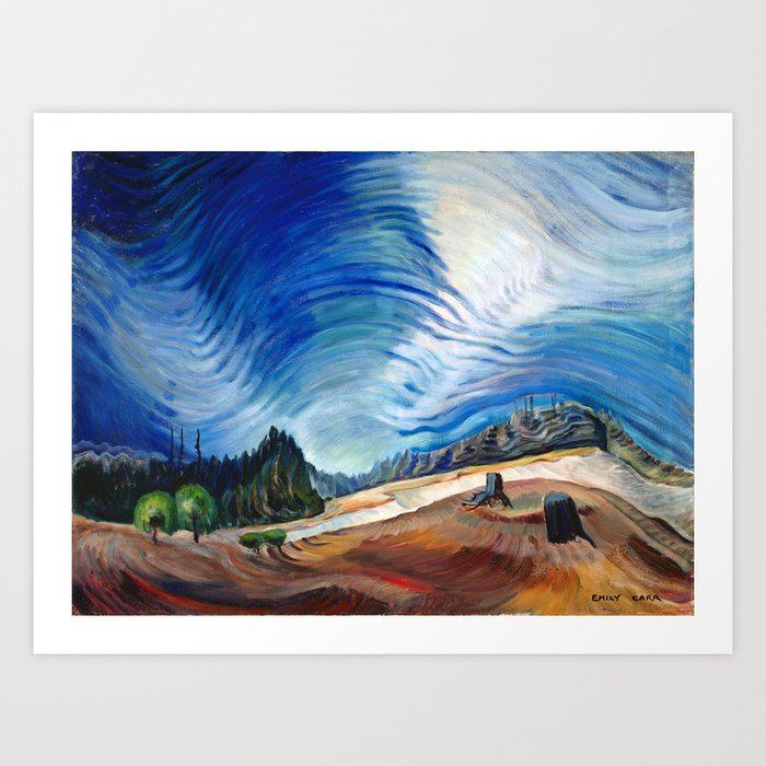 Emily Carr - Above the Gravel Pit - Canada, Canadian Oil Painting - Group of Seven Art Print