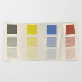 Re-make of Plate 62 from The color printer by John F. Earhart, 1892 (vintage wash) Beach Towel