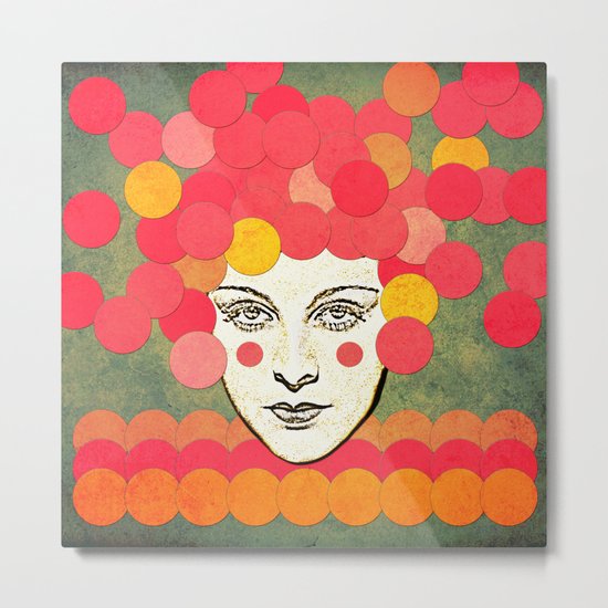 messed face Metal Print