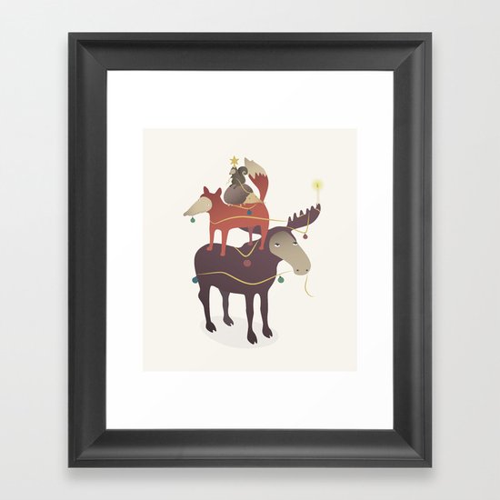 X-Moose Tree Framed Art Print