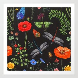 classic and sophisticated floral print Art Print