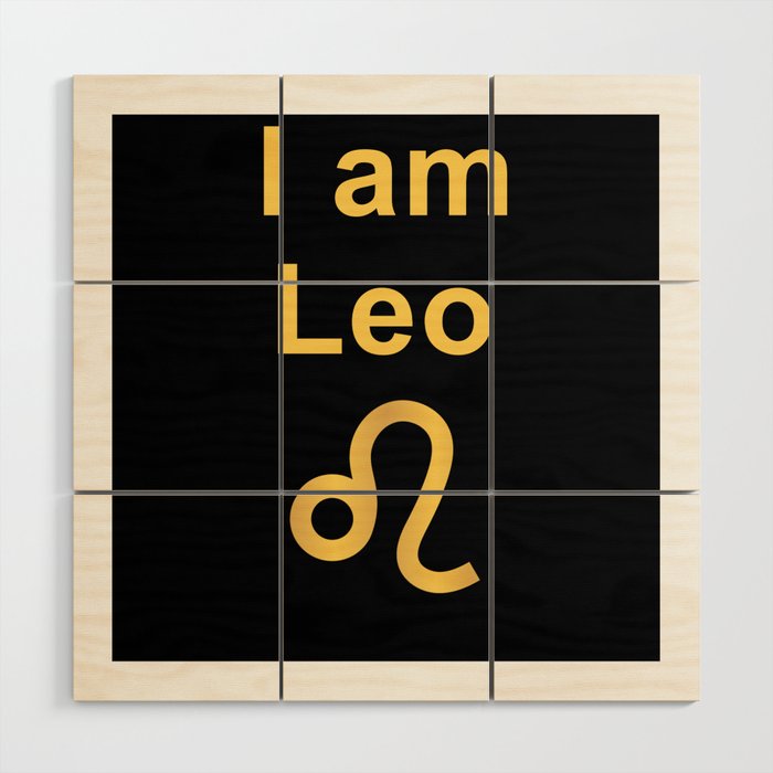 Leo Star Sign Gift Wood Wall Art