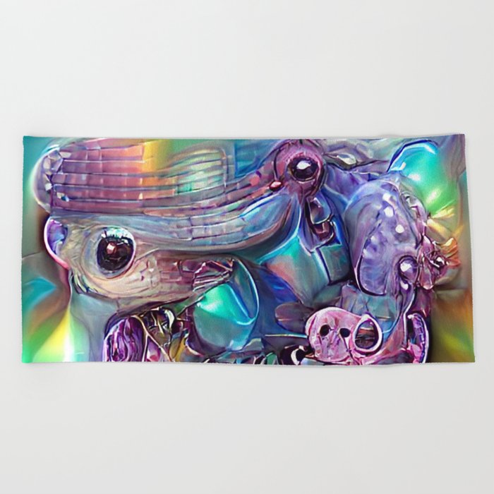 Psychedelic Octopus  Beach Towel