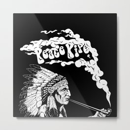 Peace Pipe Metal Print