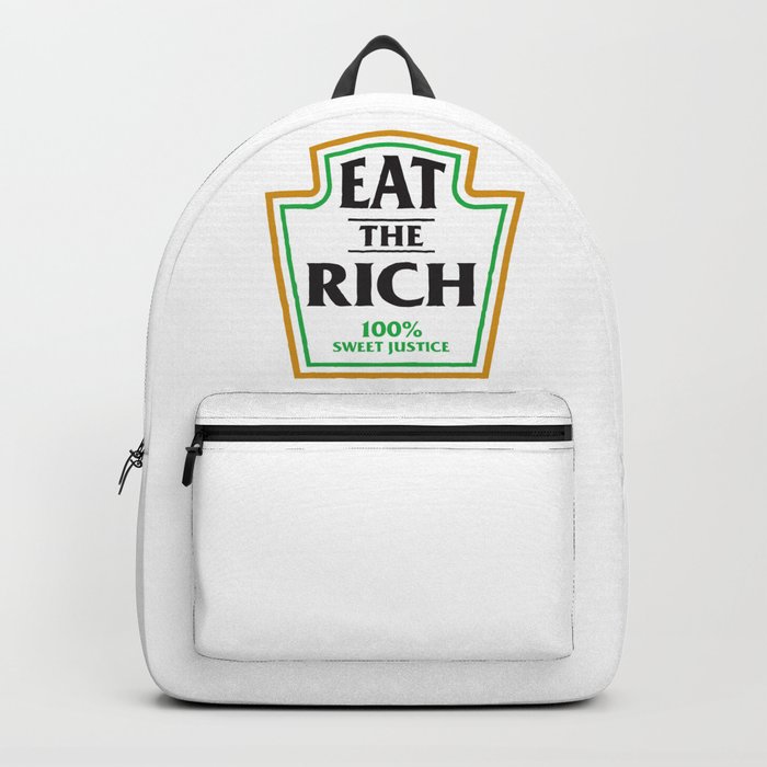 Eat The Rich Ketchup Label Backpack