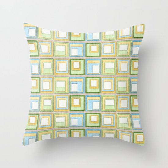 English Country Tiles. Throw Pillow